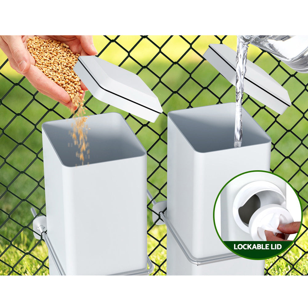 Giantz - Chicken Feeder and 4L Water Dispenser