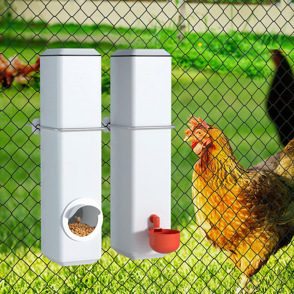 Giantz - Chicken Feeder and 4L Water Dispenser