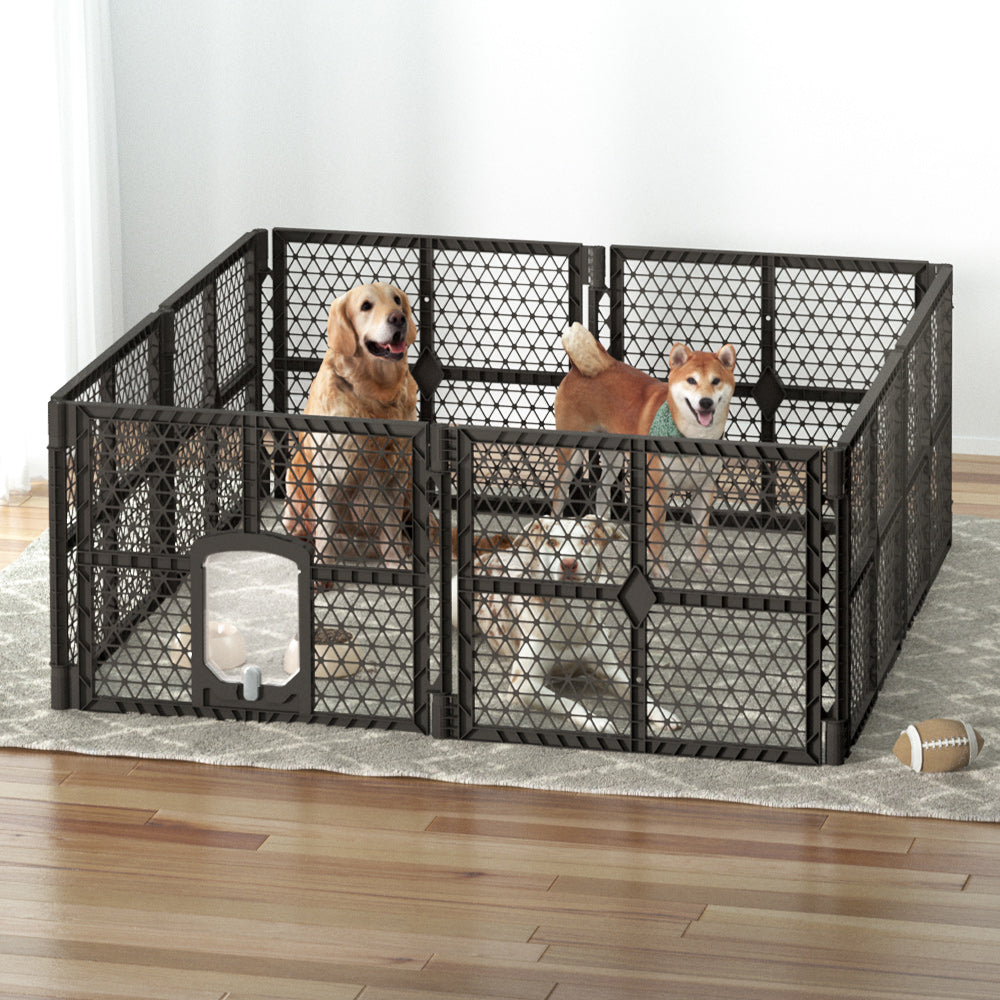 i.Pet - 8 Panel Plastic Dog Playpen Enclosure