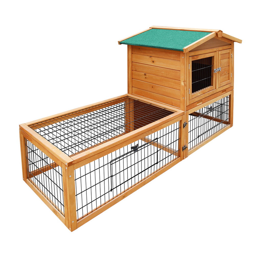 i.Pet - 155cm x 49cm x 90cm Chicken Coop and Rabbit Hutch with Large Run