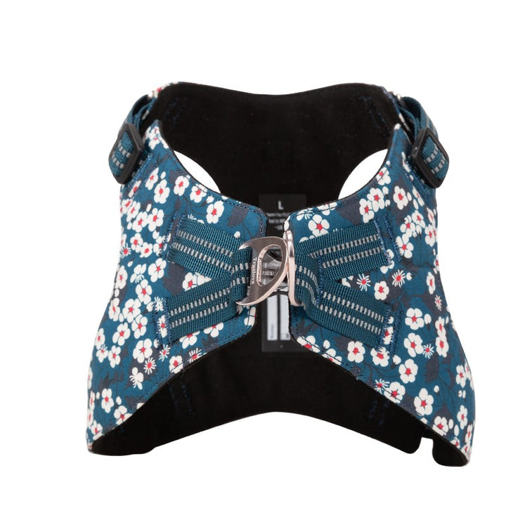 Truelove - Floral Doggy Harness Saxony Blue XL
