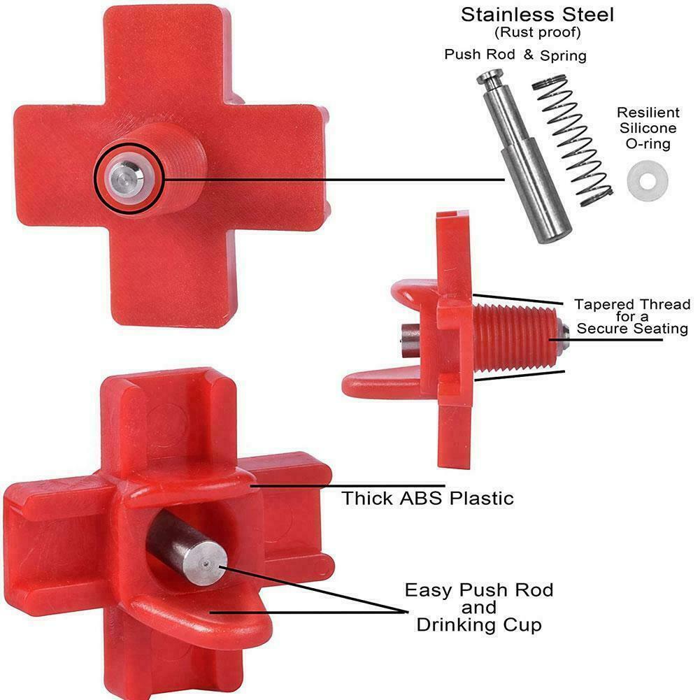 Cheeky Chooka - Horizontal Poultry Water Nipple 5Pk