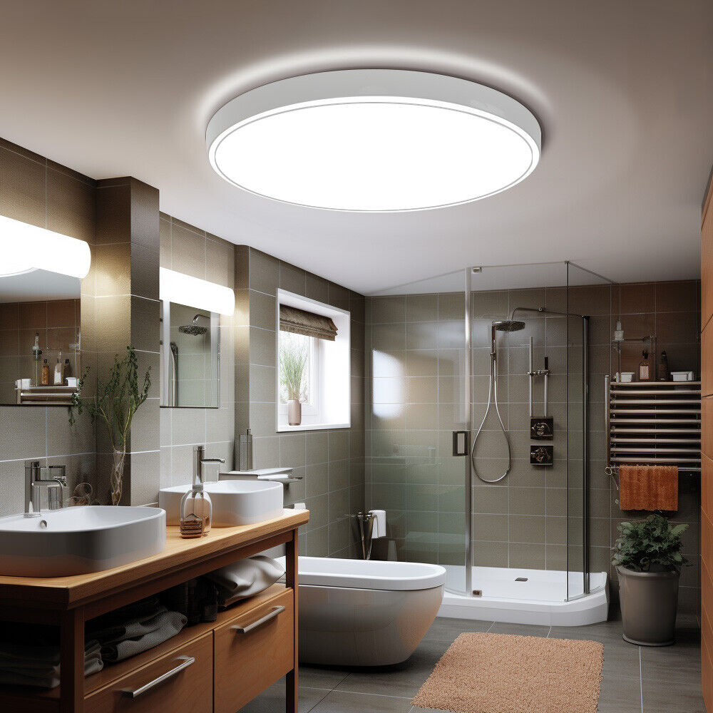 30cm white LED Ceiling Light Round 18W / 24W Oyster Lamp Modern Cool White Light
