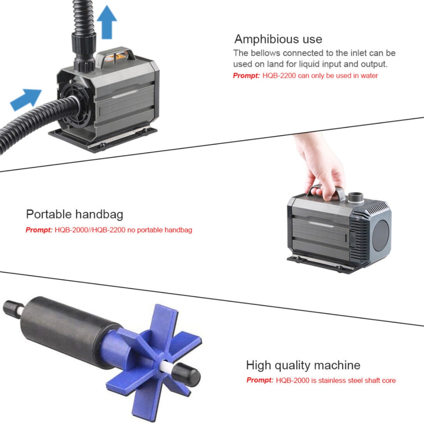 SUNSUN 2500LPH HQB-3000 Submersible Water Pump Aquarium Fountain Pond Tank AU