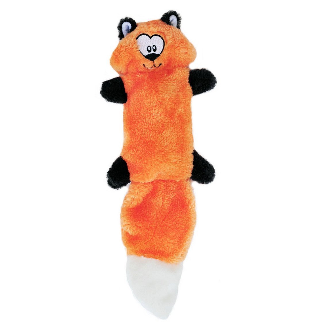 Zippy Paws Zingy Fox - No Stuffing Durable Squeaky Plush Dog Toy