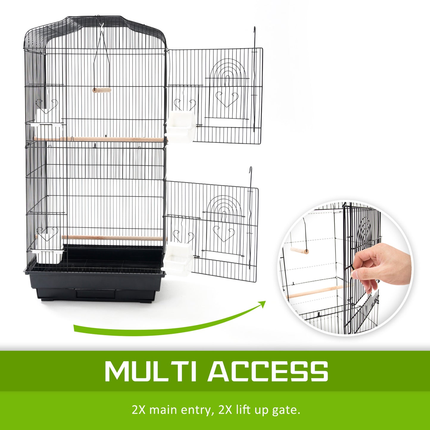 Paw Mate - Bird Cage Parrot Aviary Veer 92cm 2IN1 Design