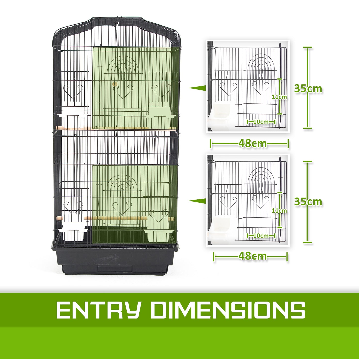 Paw Mate - Bird Cage Parrot Aviary Veer 92cm 2IN1 Design