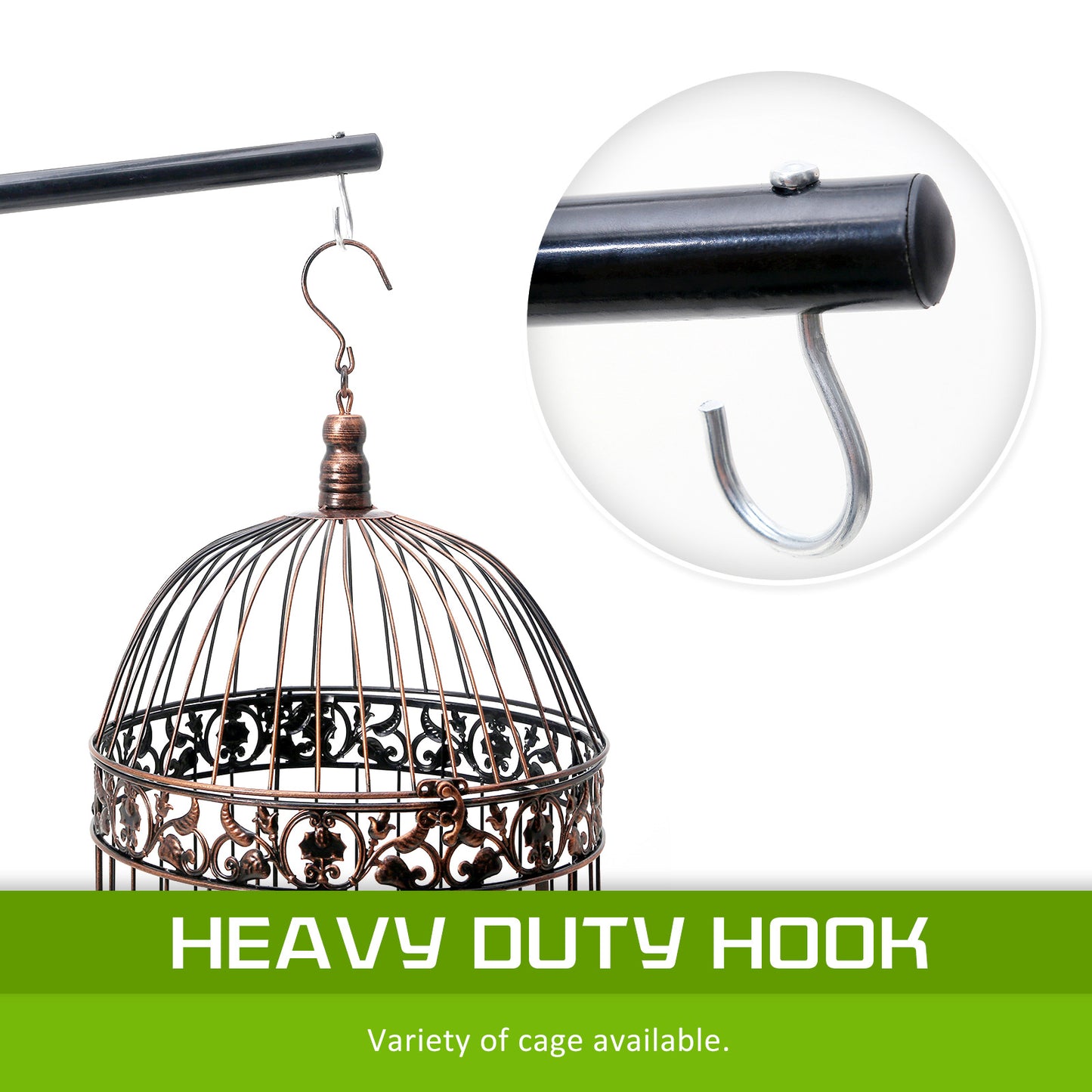 Paw Mate - Bird Cage Hanger Stand Parrot Aviary Solo 160cm