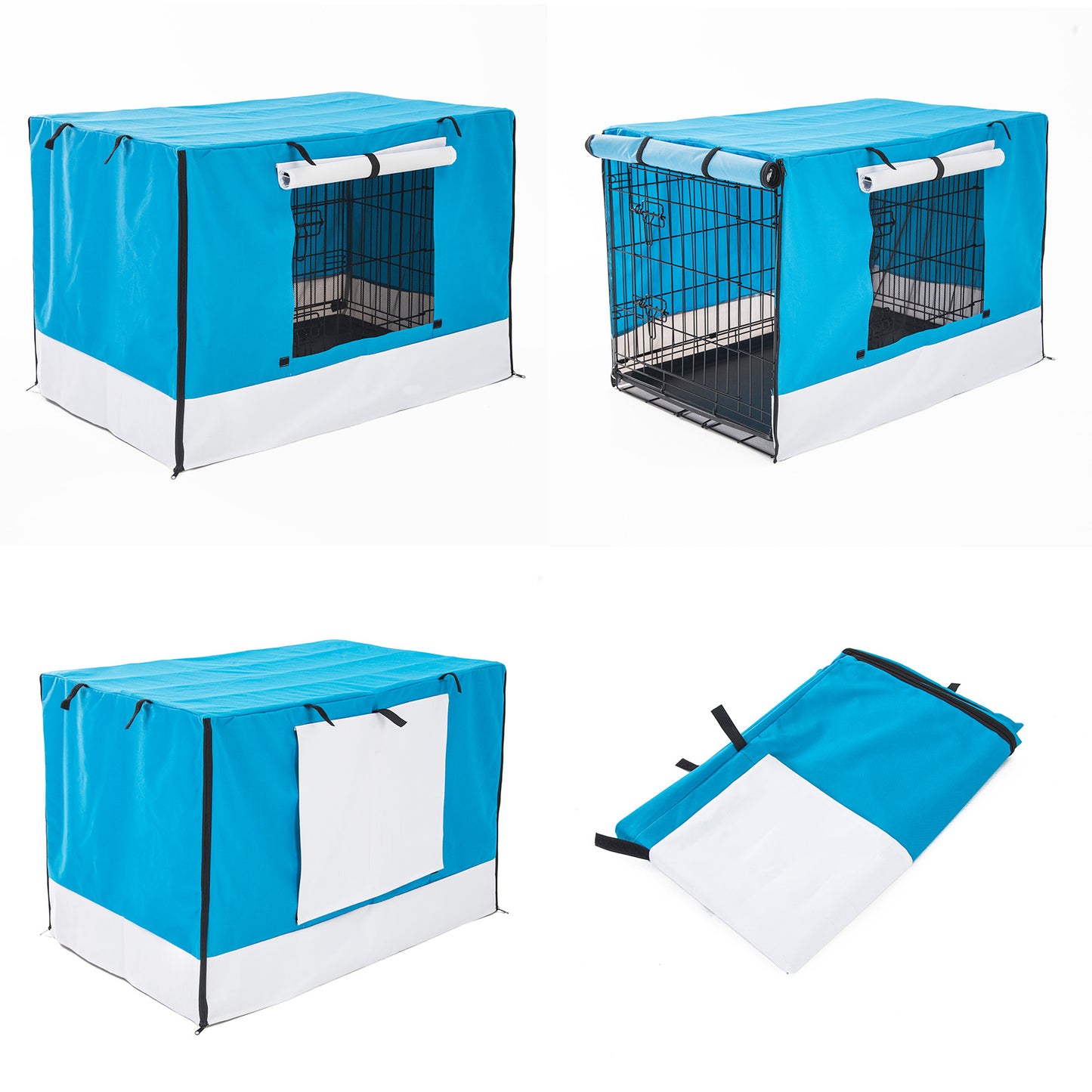Paw Mate Cage Cover Enclosure for Wire Dog Cage Crate 48in - Blue