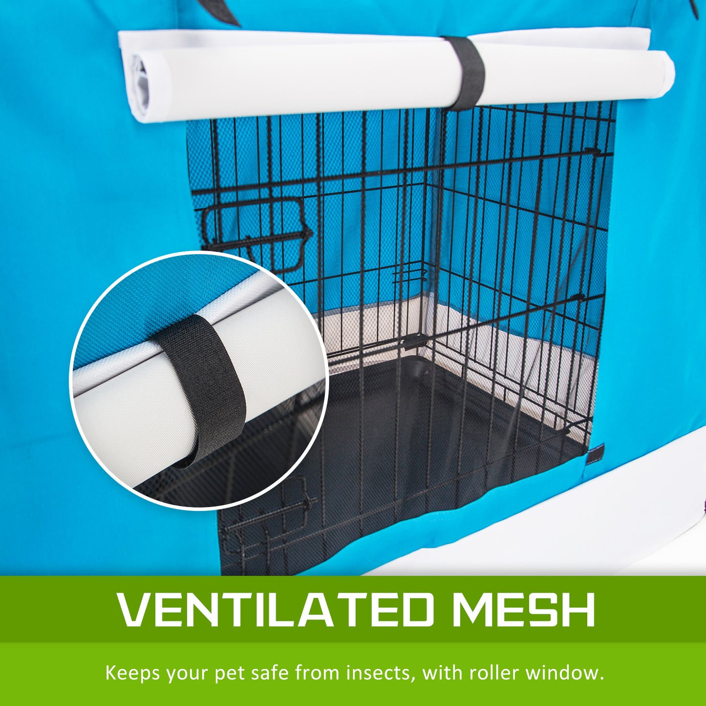 Paw Mate Cage Cover Enclosure for Wire Dog Cage Crate 48in - Blue