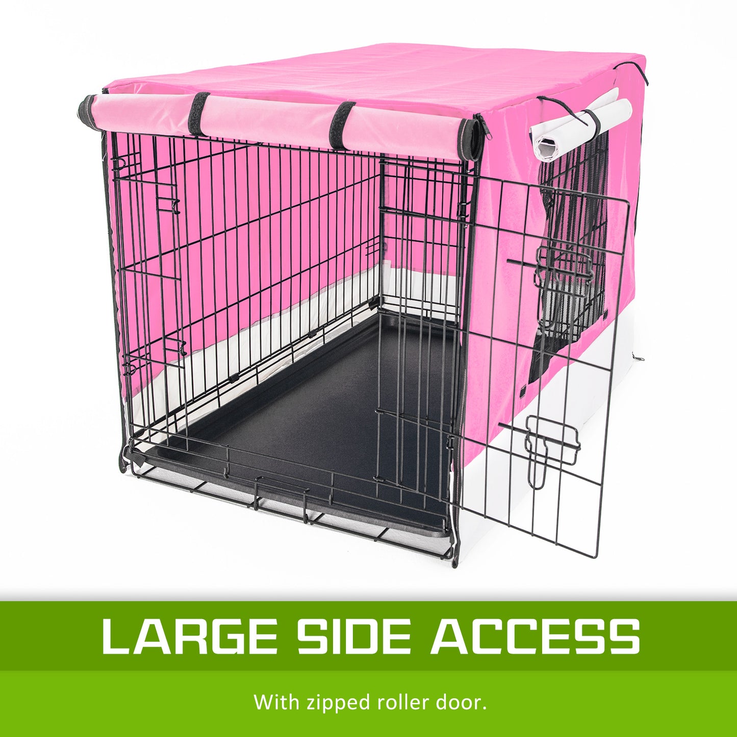 Paw Mate Cage Cover Enclosure for Wire Dog Cage Crate 48in - Pink
