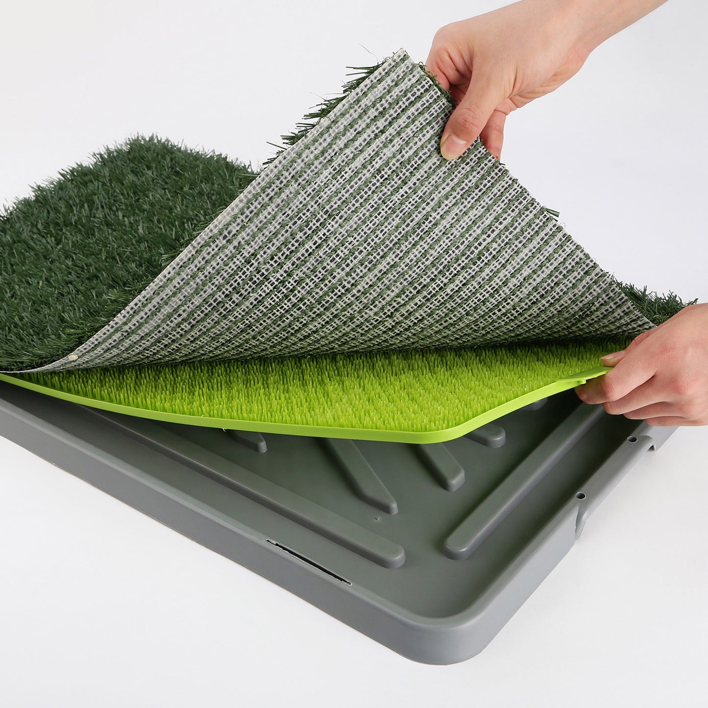 Paw Mate Pet Dog Potty Training Toilet with Grass Mat - 69cm x 43cm