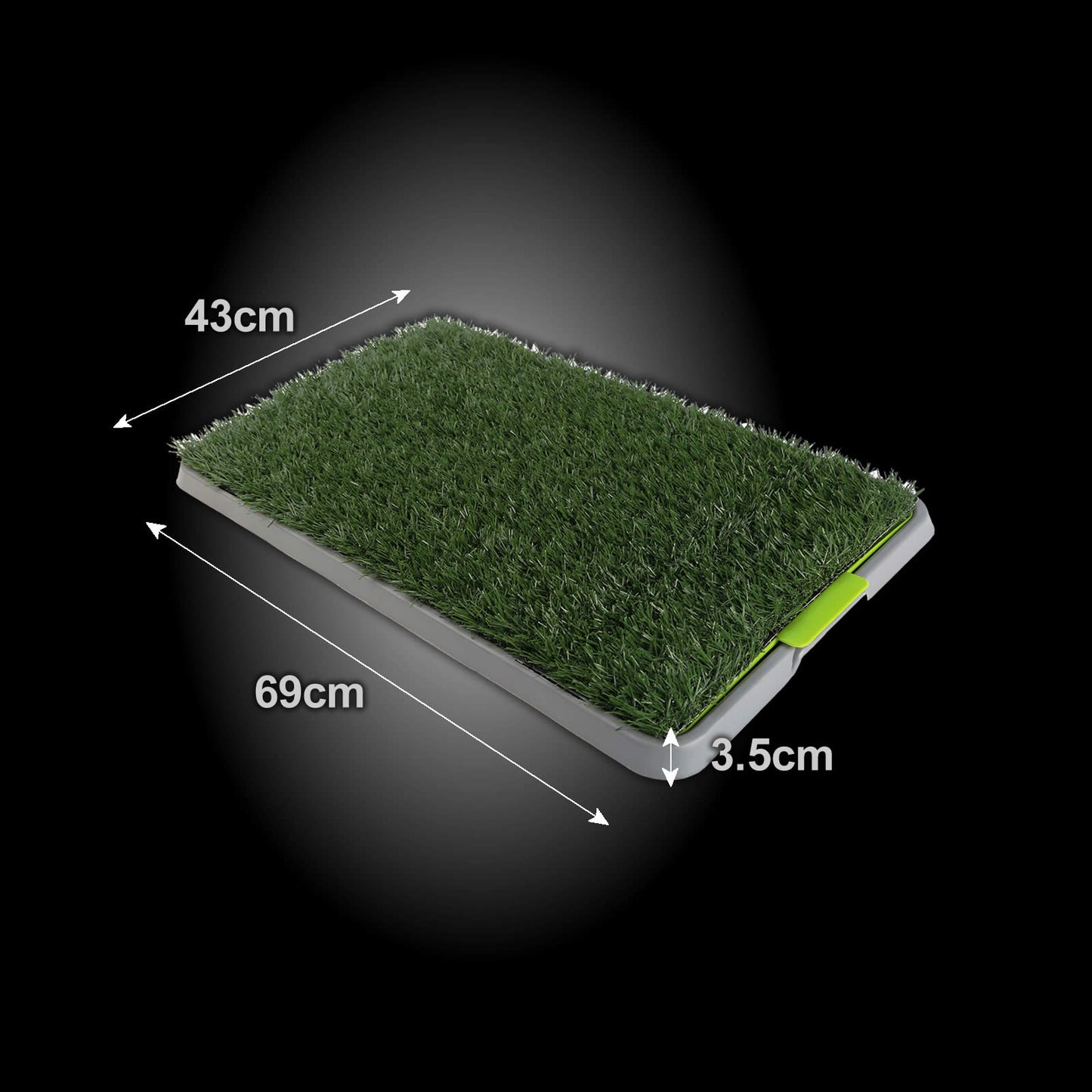 Paw Mate Pet Dog Potty Training Toilet with Grass Mat - 69cm x 43cm
