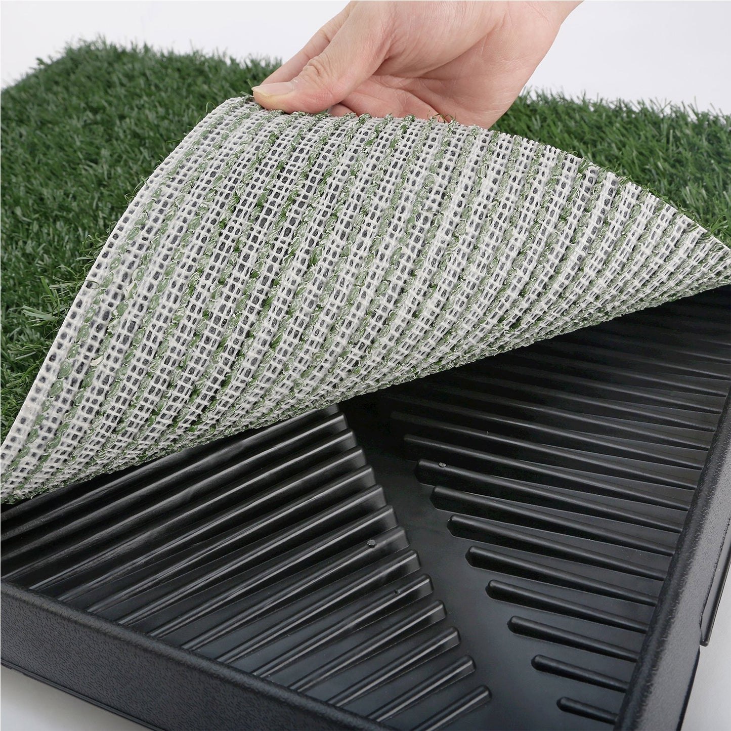 Paw Mate Pet Dog Potty Training Toilet with Grass Mat - 63cm x 50cm