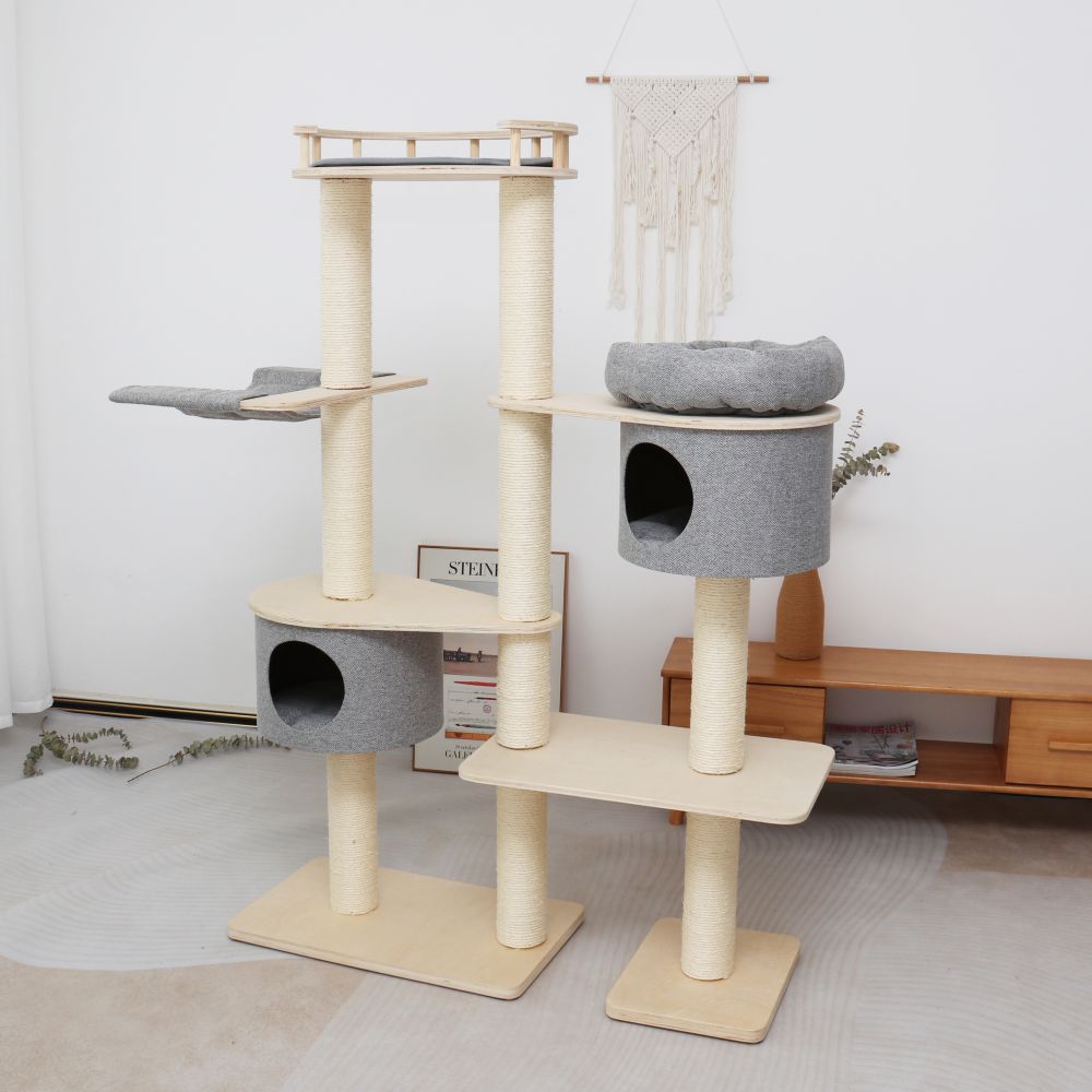 CATIO - Duo Cat Climbing Tower and House Condo