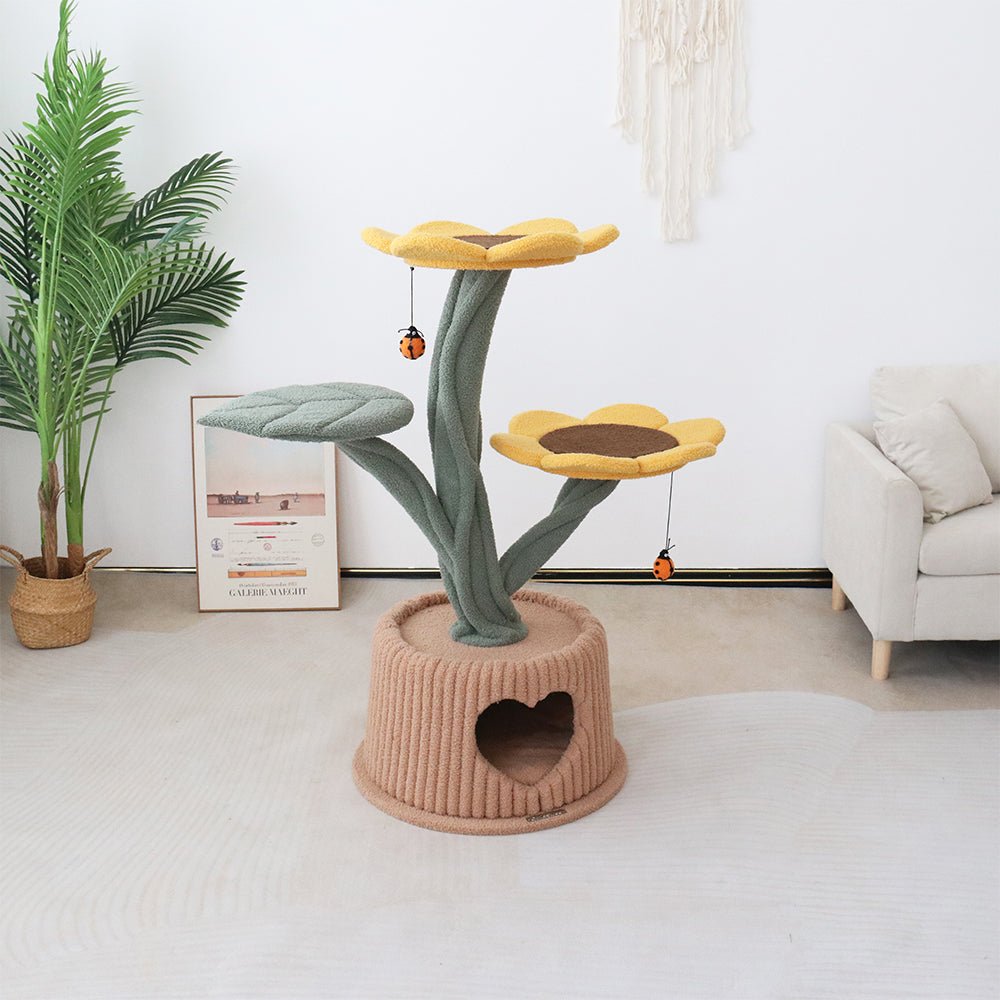 CMISSTREE - Sunflower In A Pot House Cat Tree