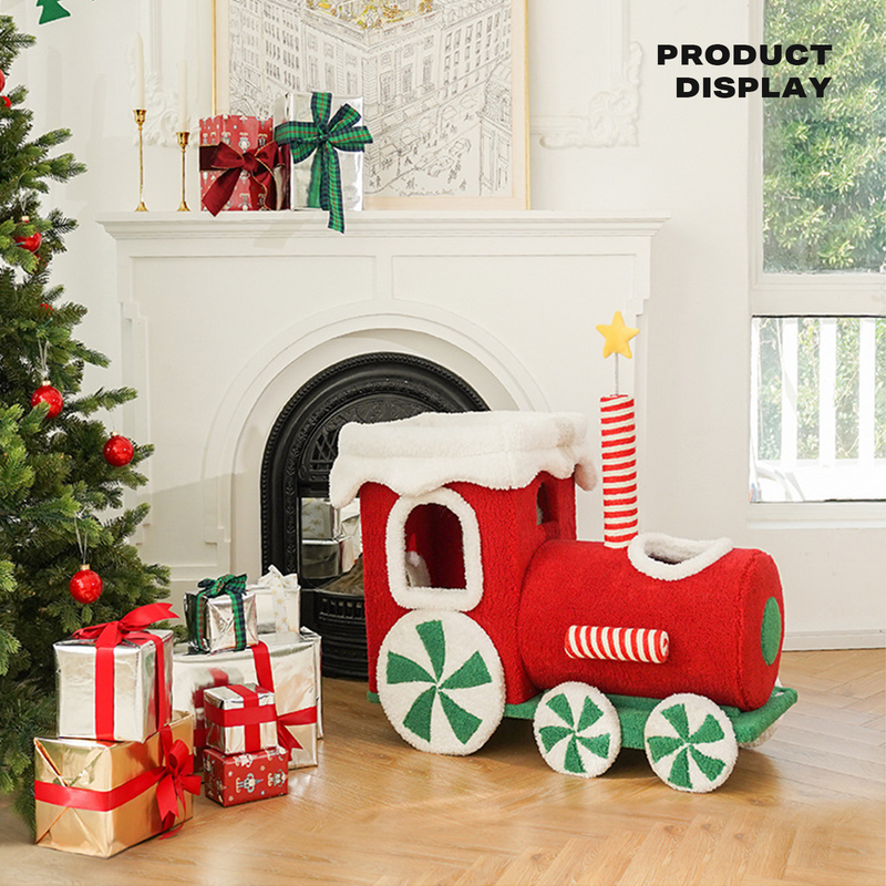 Christmas Cat Train