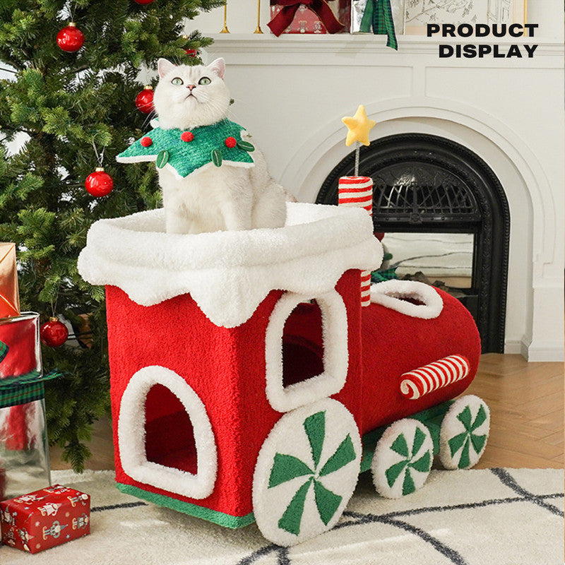 Christmas Cat Train