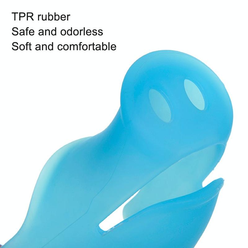 Pet Dog Piggy Mouth Dog Mask Bark Stopper - Size Large - Blue