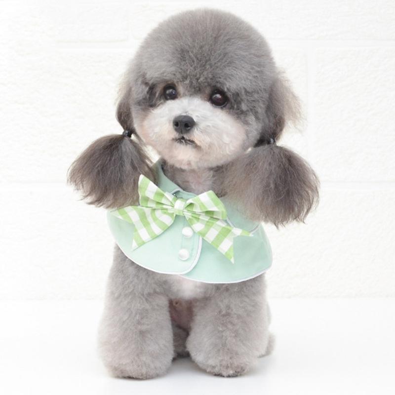 Pet Accessories Dog Small Shawl Bib Saliva Towel Triangle Scarf - Size S - Light Yellow
