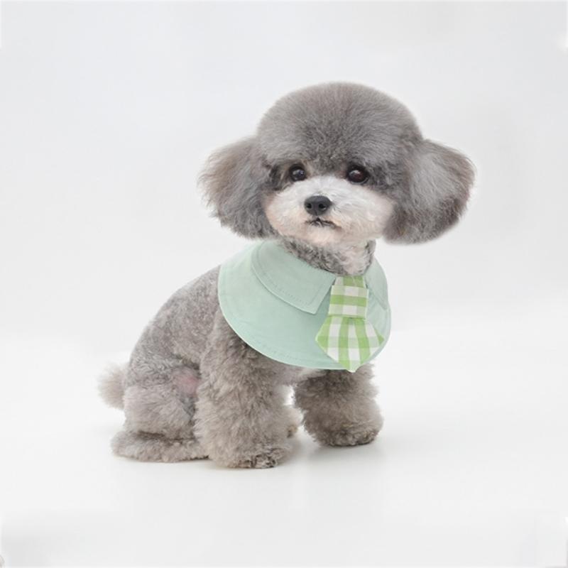 Pet Shawl Scarf Saliva Towel Dog Clothes Accessories - Size L - Blue