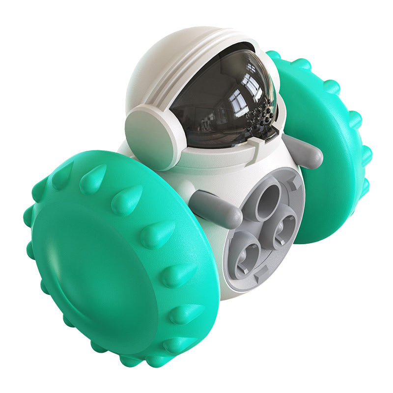 Vibe Geeks Pet Food Dispenser Tumbler Dog Treat Toy - Green