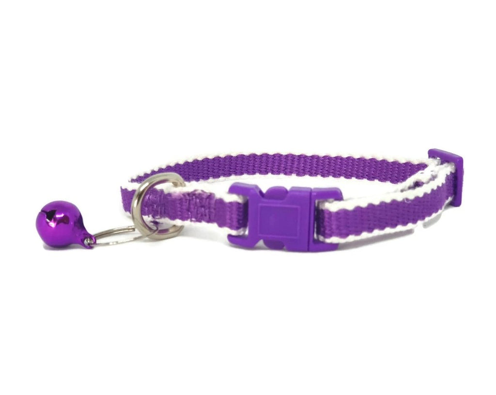 Moondidley Pets 100% Pure Bamboo Fibre Cat Collar Plastic Buckle - Multiple Colours