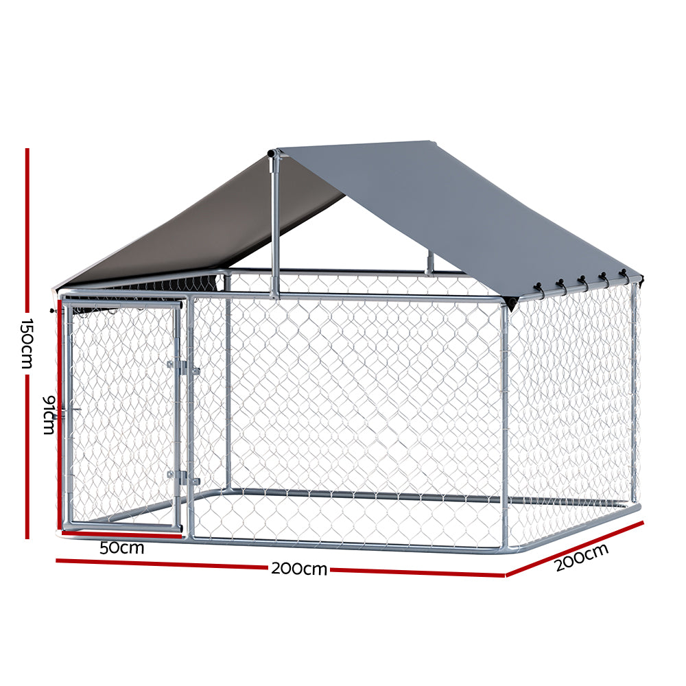 i.Pet - Large Outdoor Dog Kennel with Roof