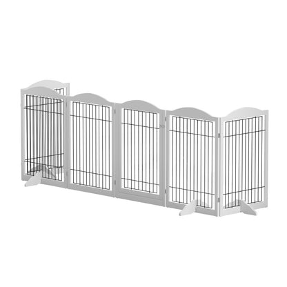 i.Pet - 6 Panel Wooden Dog Playpen Enclosure