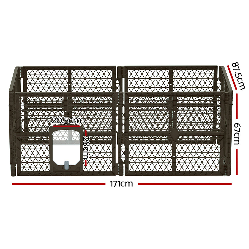 i.Pet - 6 Panel Plastic Dog Playpen Enclosure