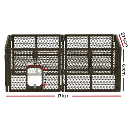 i.Pet - 6 Panel Plastic Dog Playpen Enclosure
