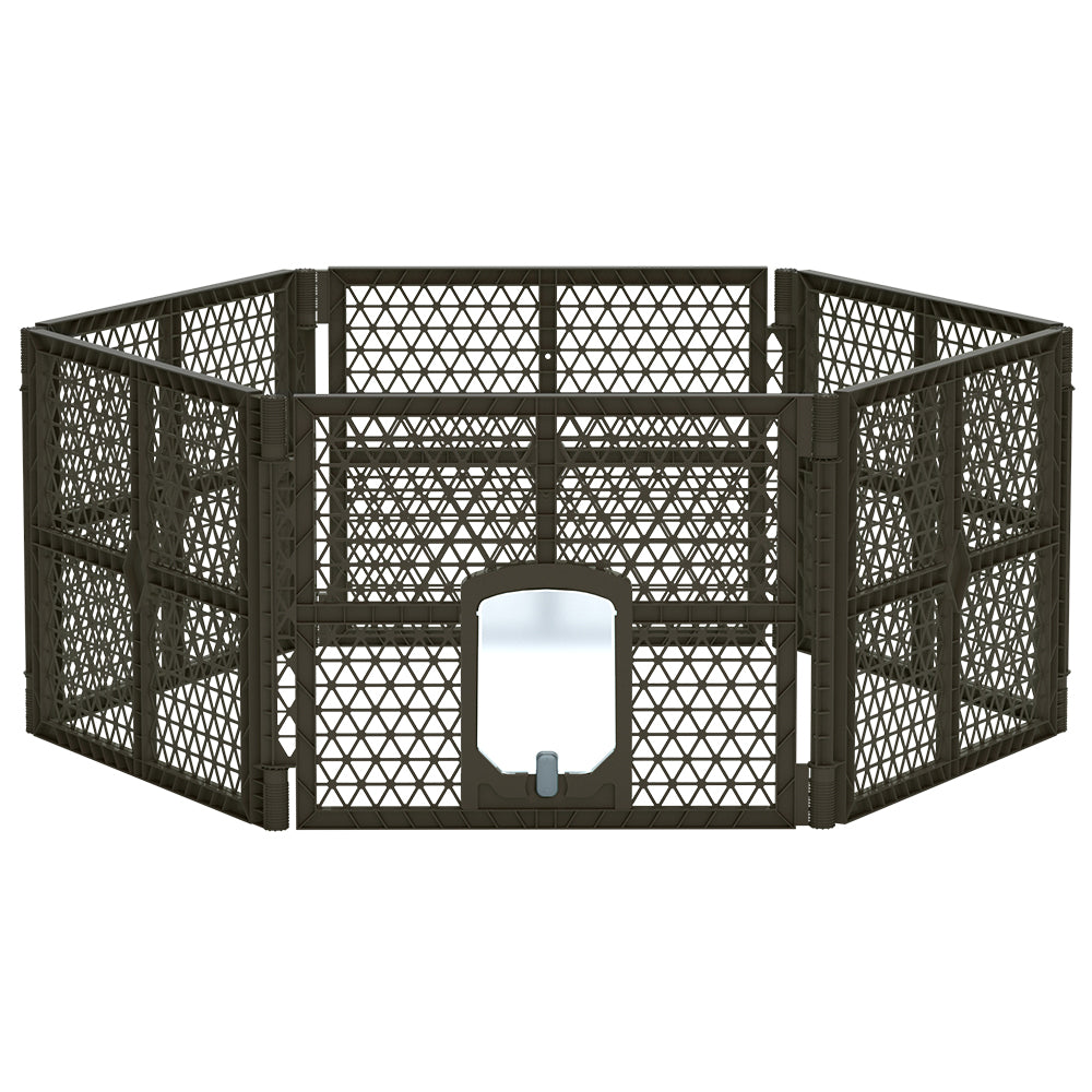 i.Pet - 6 Panel Plastic Dog Playpen Enclosure
