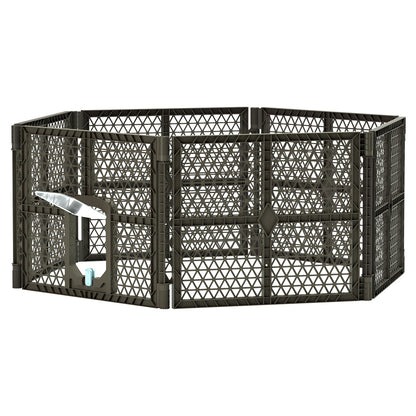 i.Pet - 6 Panel Plastic Dog Playpen Enclosure