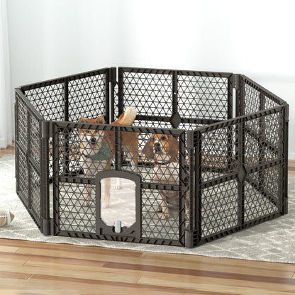 i.Pet - 6 Panel Plastic Dog Playpen Enclosure