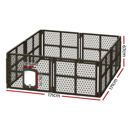 i.Pet - 8 Panel Plastic Dog Playpen Enclosure