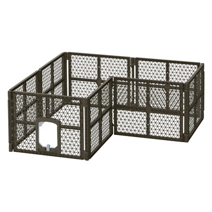 i.Pet - 8 Panel Plastic Dog Playpen Enclosure