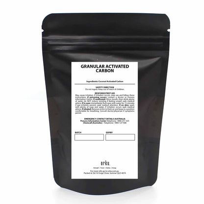 Orku™ 2Kg Granular Activated Carbon GAC Coconut Shell Charcoal - Water and Air Filtration