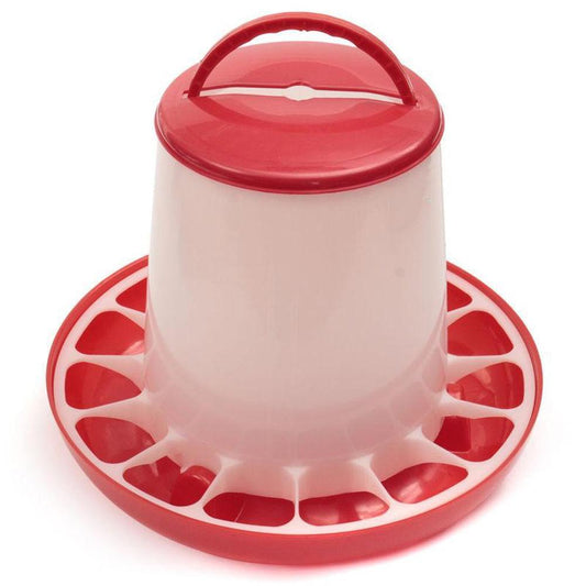Rooster Farms 1.5Kg Automatic Chicken Feeder - Plastic Poultry Feeding Bucket