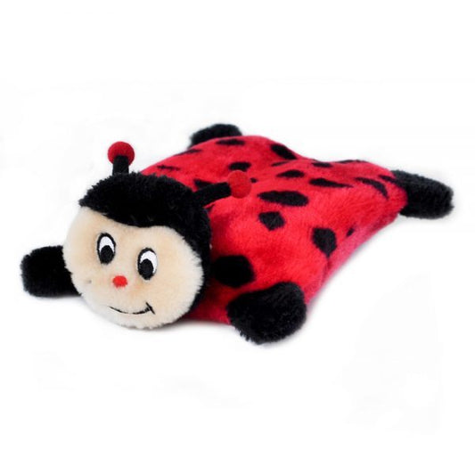 Zippy Paws Squeakie Pad Lady Bug - No Stuffing Plush Dog Toy