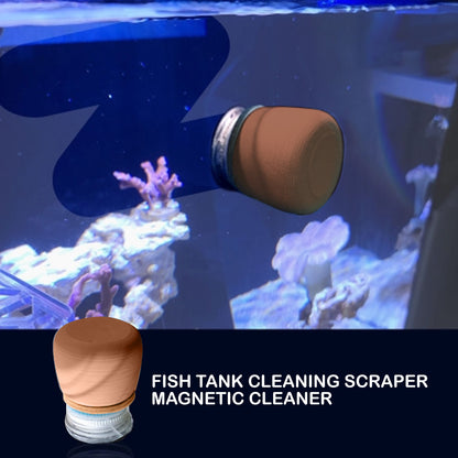 Minfactory - Fish Tank Corner Moss Magnet Scraper Glass - Brown