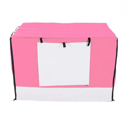 Paw Mate Cage Cover Enclosure for Wire Dog Cage Crate 48in - Pink