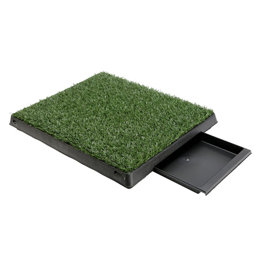 Paw Mate Pet Dog Potty Training Toilet with Grass Mat - 63cm x 50cm