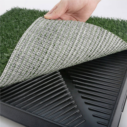 Paw Mate Pet Dog Potty Training Toilet with Grass Mat - 63cm x 50cm