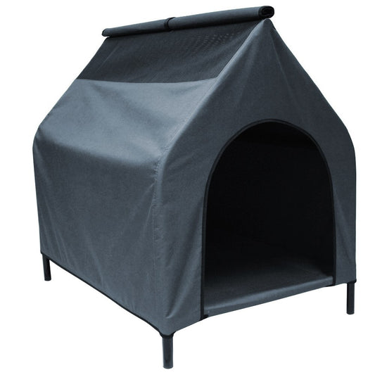 Waterproof Portable Flea and Mite Resistant Dog Kennel House Nest - Grey XL
