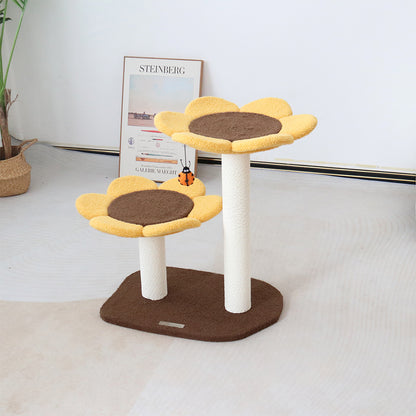 CMISSTREE - 2-Level Sunflower Cat Scratching Tree