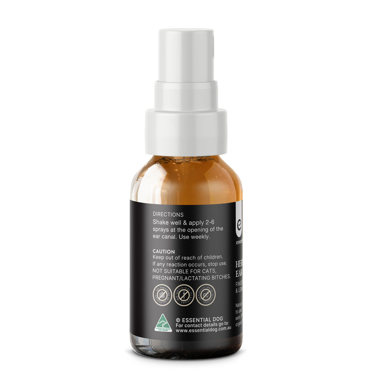 Essential Dog - Herbal Plus Dog Ear Cleaner (Witch Hazel, Aloe & Lemon Myrtle)