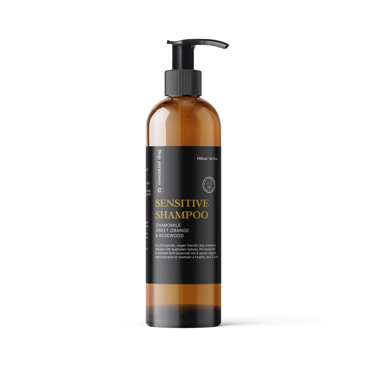 Essential Dog - 500ml Natural Sensitive Dog Shampoo (Chamomile, Sweet Orange & Rosewood)