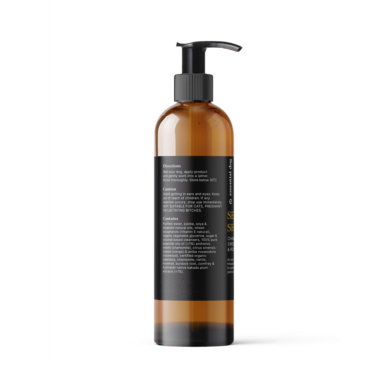 Essential Dog - 500ml Natural Sensitive Dog Shampoo (Chamomile, Sweet Orange & Rosewood)