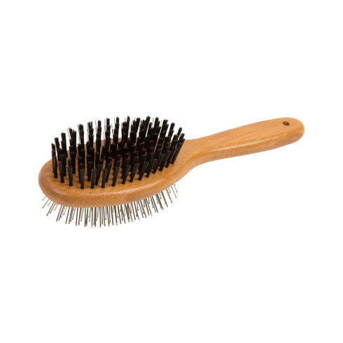 Essential Pet Natural Bamboo Two-Sided Brush – For Cats & Dogs