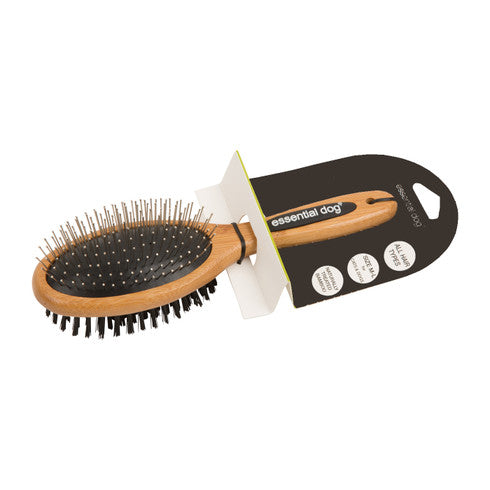 Essential Pet Natural Bamboo Two-Sided Brush – For Cats & Dogs